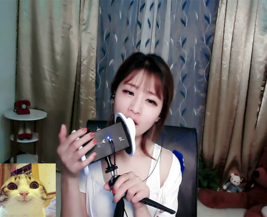 熊猫星儿ASMR舔耳 福利娇喘