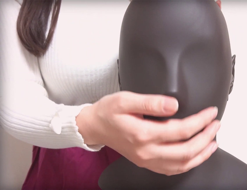 【ASMR】おにゅー機材♥ダミーヘッドのお顔をぺたぺた＆タッピング