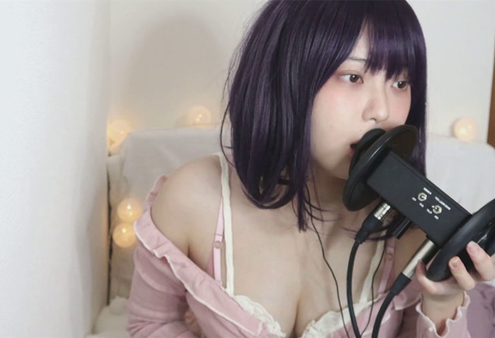 下着姿顔出し耳舐め動画 11_17 千岁堇ASMR