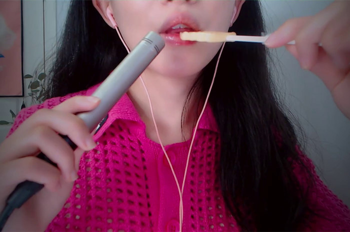 贴脸舔舐糖果 麻痹大脑口腔音 亲吻镜头 芝麻对辣ASMR