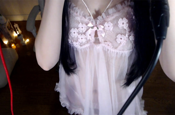 《粉色透视睡衣迎接下班回家的你》婉儿别闹ASMR