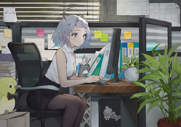 迷糊OL後輩的傻氣治癒 悠白Ubye ASMR